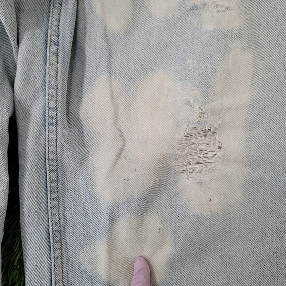 Vintage LEVIS Distressed Jeans 34x31 Baggy Light-Wash USA - Picture 12 of 16